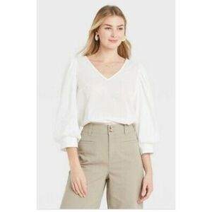 NEW A New Day 3/4 Sleeves Voile Top
